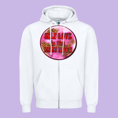 Self Love Is The Best Love Olivia Zipper Hoodie Designed By Oliviacreatesart