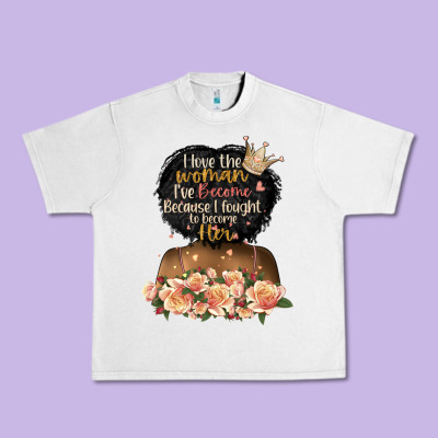 I Love The Woman L've Become Black Girl Urban Heavy Tee Designed By Artiststas