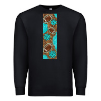 Black american football with leopard pen wraps Premium Sweatshirt - BundleAndBundleShop