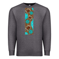 Charcoal Heather american football with leopard pen wraps Premium Sweatshirt - BundleAndBundleShop