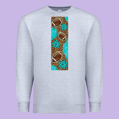 American Football With Leopard Pen Wraps Premium Sweatshirt Designed By Bundleandbundleshop