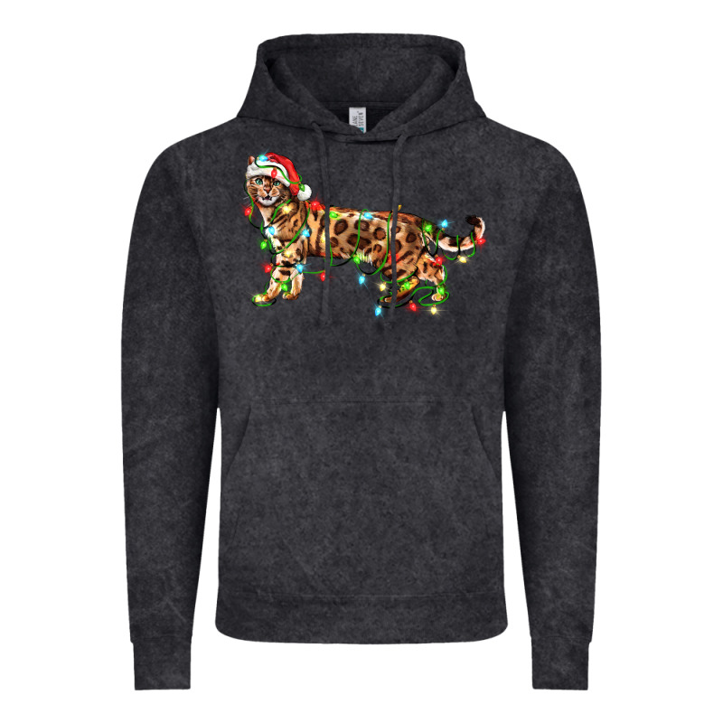 Christmas Bengal Cat Vintage Hoodie by LillyAllenDesigns | Teevron