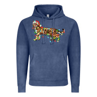 Vintage Denim christmas bengal cat Vintage Hoodie - LillyAllenDesigns