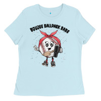 Baby Blue boujee ballpark babe Ladies Tee - MaliasSmallBusiness