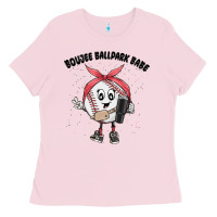 Bubblegum Pink boujee ballpark babe Ladies Tee - MaliasSmallBusiness