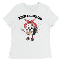 White boujee ballpark babe Ladies Tee - MaliasSmallBusiness
