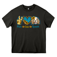 Asphalt Peace Love Cocker Spaniel Heavy Core Tee - Jasminsmagicworld