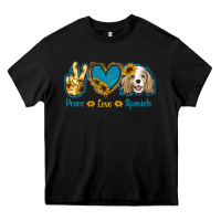 Black Peace Love Cocker Spaniel Heavy Core Tee - Jasminsmagicworld