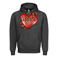 Charcoal Heather love bites olivia Zipper Hoodie - OliviaCreatesArt