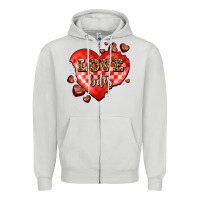 Dove Grey love bites olivia Zipper Hoodie - OliviaCreatesArt