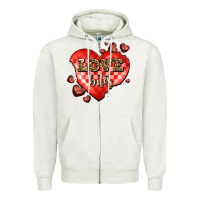 Oatmeal Heather love bites olivia Zipper Hoodie - OliviaCreatesArt