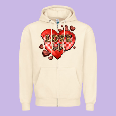Love Bites Olivia Zipper Hoodie Designed By Oliviacreatesart