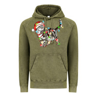 Vintage Olive christmas american shorthair cat Vintage Hoodie - LillyAllenDesigns