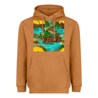 Meerkat Lake Boat Rudder And Sunflowers Seamless Pattern Heavyweight Hoodie - BundleAndBundleShop