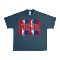 Midnight Navy phillies baseball team spirit brushstrokes Urban Heavy Tee - Artiststas