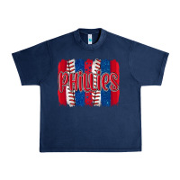 Navy phillies baseball team spirit brushstrokes Urban Heavy Tee - Artiststas
