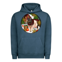 Pigment Midnight Navy hampshire sow pig christmas Urban Hoodie - LillyAllenDesigns
