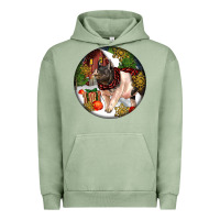 Pigment Oil Green hampshire sow pig christmas Urban Hoodie - LillyAllenDesigns
