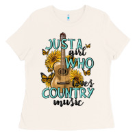 Bone just a girl who loves country music Ladies Tee - MaliasSmallBusiness