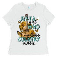Just A Girl Who Loves Country Music Ladies Tee | Teevron