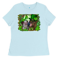 Baby Blue st. patrick's day heifers Ladies Tee - RanaPortraitStore