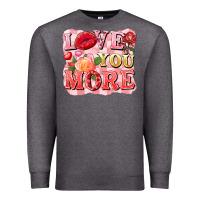 Charcoal Heather love you more Premium Sweatshirt - FaDigitalArtStudio