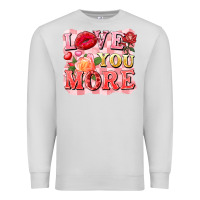 Dove Grey love you more Premium Sweatshirt - FaDigitalArtStudio