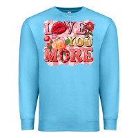 Ocean Blue love you more Premium Sweatshirt - FaDigitalArtStudio