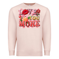 Pale Pink love you more Premium Sweatshirt - FaDigitalArtStudio
