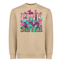 Mushroom The pink is for my sister Cancer Awareness Heavyweight Sweatshirt - HowdyJamesFarm