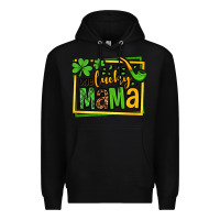 Black One lucky mama St. Patrick's Premium Hoodie - OliviaCreatesArt