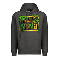 Charcoal Heather One lucky mama St. Patrick's Premium Hoodie - OliviaCreatesArt