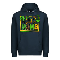Navy One lucky mama St. Patrick's Premium Hoodie - OliviaCreatesArt