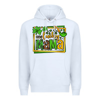 White One lucky mama St. Patrick's Premium Hoodie - OliviaCreatesArt