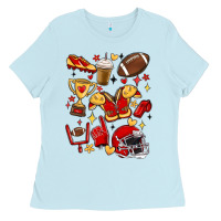 Baby Blue i'm a hot mess, always stressed,and proudly a foot Ladies Tee - MaliasSmallBusiness