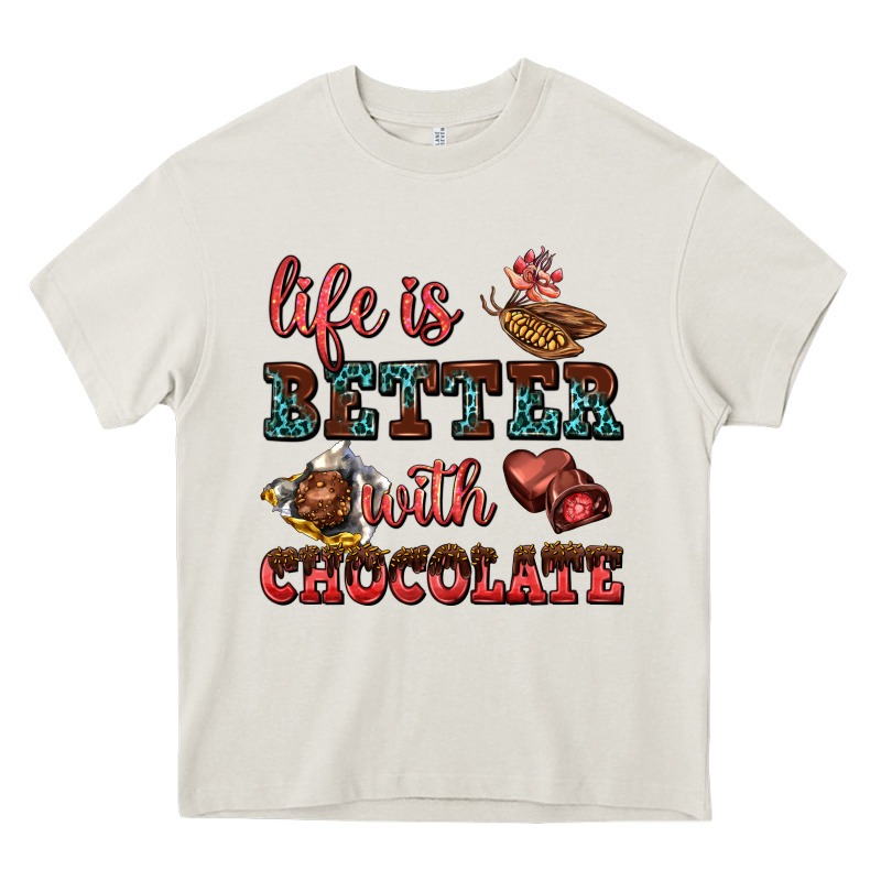 Life Is Better With Chocolate Heavy Core Tee by AdoDesignShop | Teevron