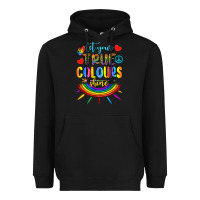 Black Let Your True Colours Shine Heavyweight Hoodie - BundleAndBundleShop