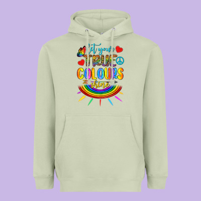 Let Your True Colours Shine Heavyweight Hoodie Designed By Bundleandbundleshop