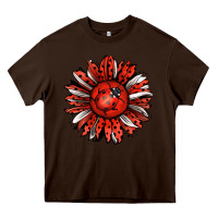 Chocolate Brown Ladybug Sunflower Heavy Core Tee - Jasminsmagicworld