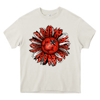 Cream Ladybug Sunflower Heavy Core Tee - Jasminsmagicworld