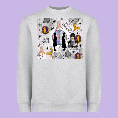 Gothic Girl And Colorful Girl Heavyweight Sweatshirt Designed By Tumblerdesignbyshophia