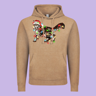 Christmas Christmas Maine Coon Cat Cat Vintage Hoodie Designed By Lillyallendesigns