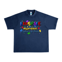 Navy embrace differences Urban Heavy Tee - Artiststas