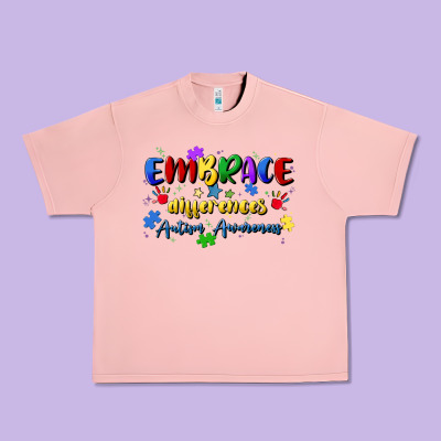 Embrace Differences Urban Heavy Tee Designed By Artiststas
