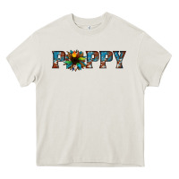 Cream poppy cowhide sunflower Heavy Core Tee - Jasminsmagicworld