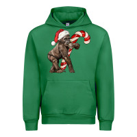 Emerald Christmas Candy Cane Baby Gorilla Urban Hoodie - LillyAllenDesigns