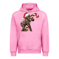 Fuchsia Pink Christmas Candy Cane Baby Gorilla Urban Hoodie - LillyAllenDesigns