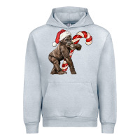 Heather Grey Christmas Candy Cane Baby Gorilla Urban Hoodie - LillyAllenDesigns