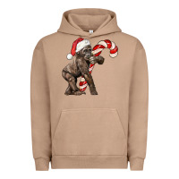 Pigment Burro Christmas Candy Cane Baby Gorilla Urban Hoodie - LillyAllenDesigns