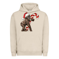 Pigment French Oak Christmas Candy Cane Baby Gorilla Urban Hoodie - LillyAllenDesigns